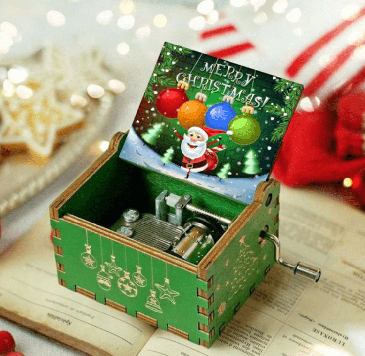 Christmas Music Box — Hand-Wound Festive Holiday Decor 7