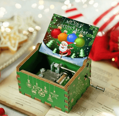 Christmas Music Box — Hand-Wound Festive Holiday Decor 7
