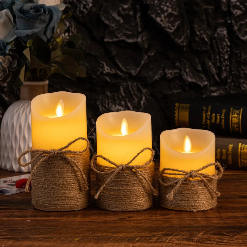 Flameless LED Block Candles — Realistic Flickering Glow 10