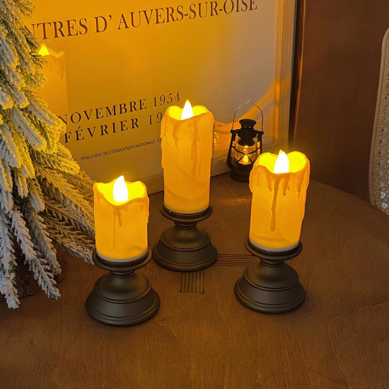 Flameless LED Block Candles — Realistic Flickering Glow 11