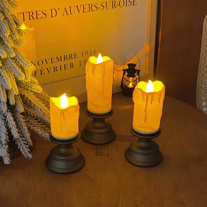 Flameless LED Block Candles — Realistic Flickering Glow 11