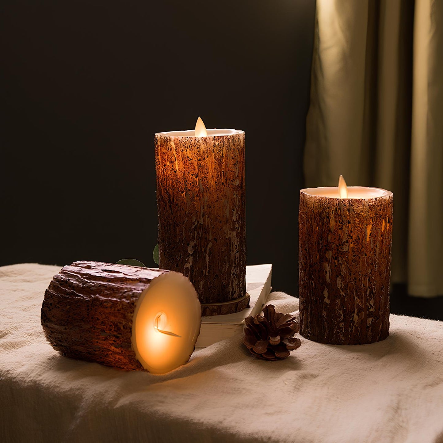 Flameless LED Block Candles — Realistic Flickering Glow 12