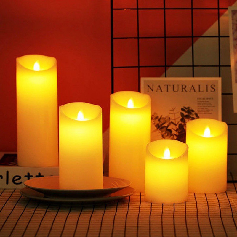 Flameless LED Block Candles — Realistic Flickering Glow 13