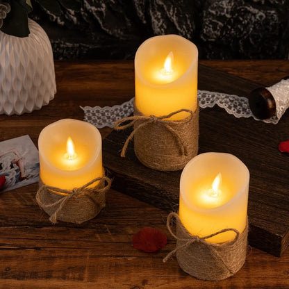 Flameless LED Block Candles — Realistic Flickering Glow 15