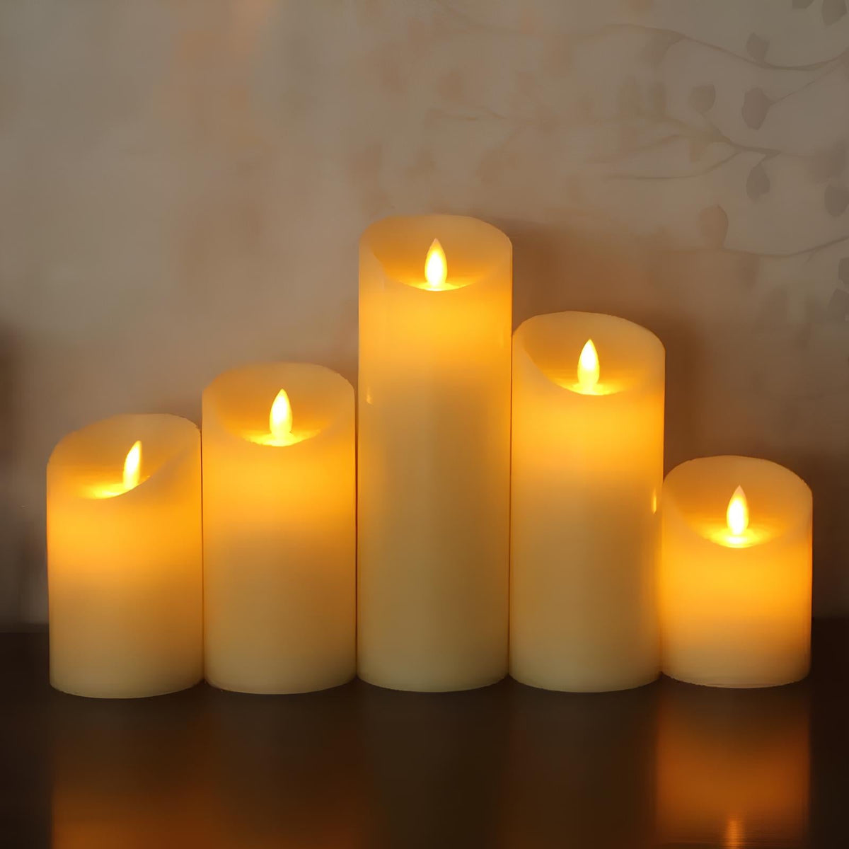 Flameless LED Block Candles — Realistic Flickering Glow 16