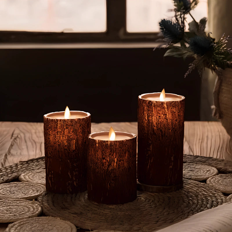 Flameless LED Block Candles — Realistic Flickering Glow 3