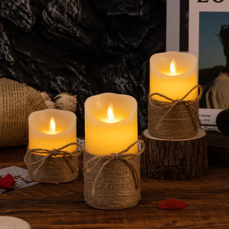 Flameless LED Block Candles — Realistic Flickering Glow 5