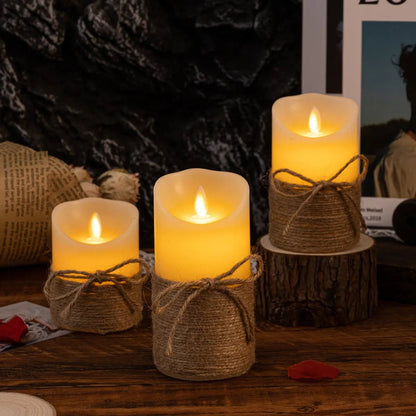 Flameless LED Block Candles — Realistic Flickering Glow 5