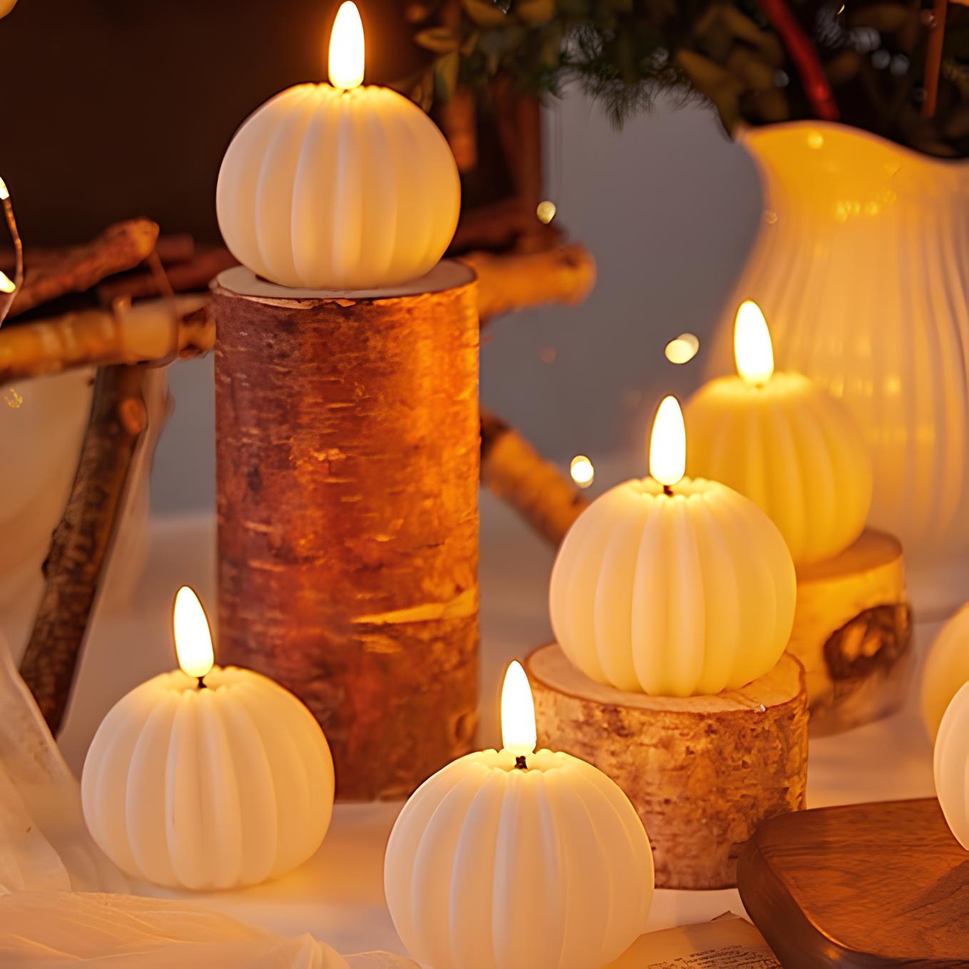 Flameless LED Block Candles — Realistic Flickering Glow 6