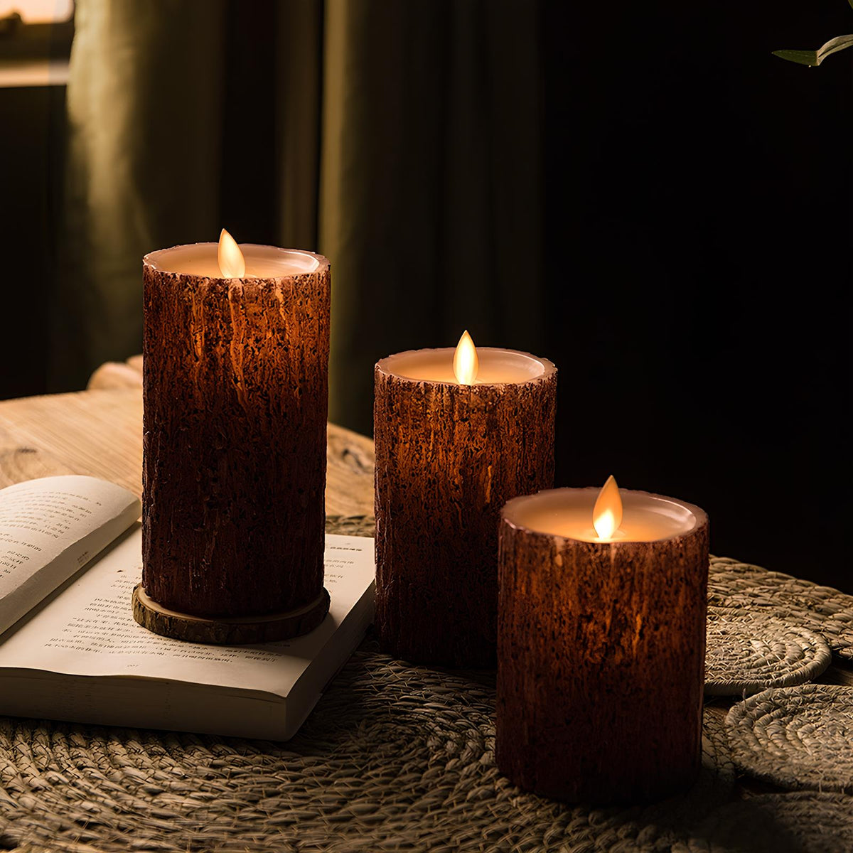 Flameless LED Block Candles — Realistic Flickering Glow 8