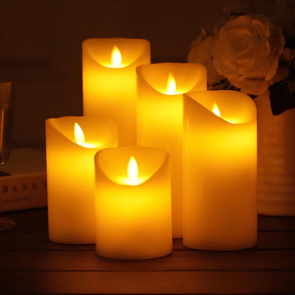 Flameless LED Block Candles — Realistic Flickering Glow 1