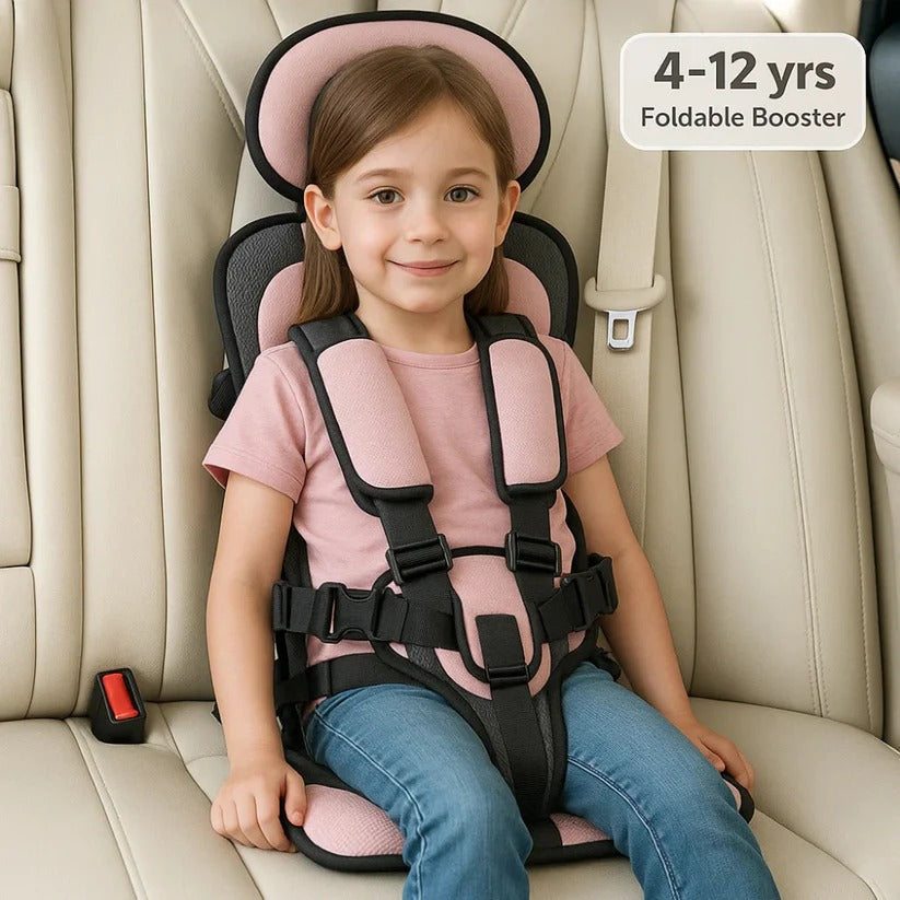 Foldable Child Travel Booster Seat with 5-Point Harness 11