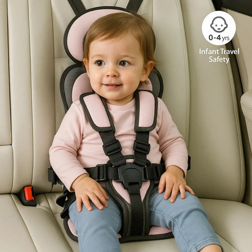 Foldable Child Travel Booster Seat with 5-Point Harness 3