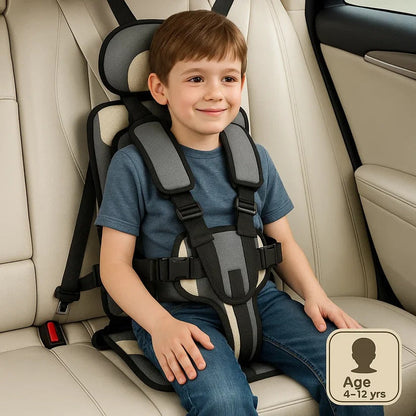 Foldable Child Travel Booster Seat with 5-Point Harness 5
