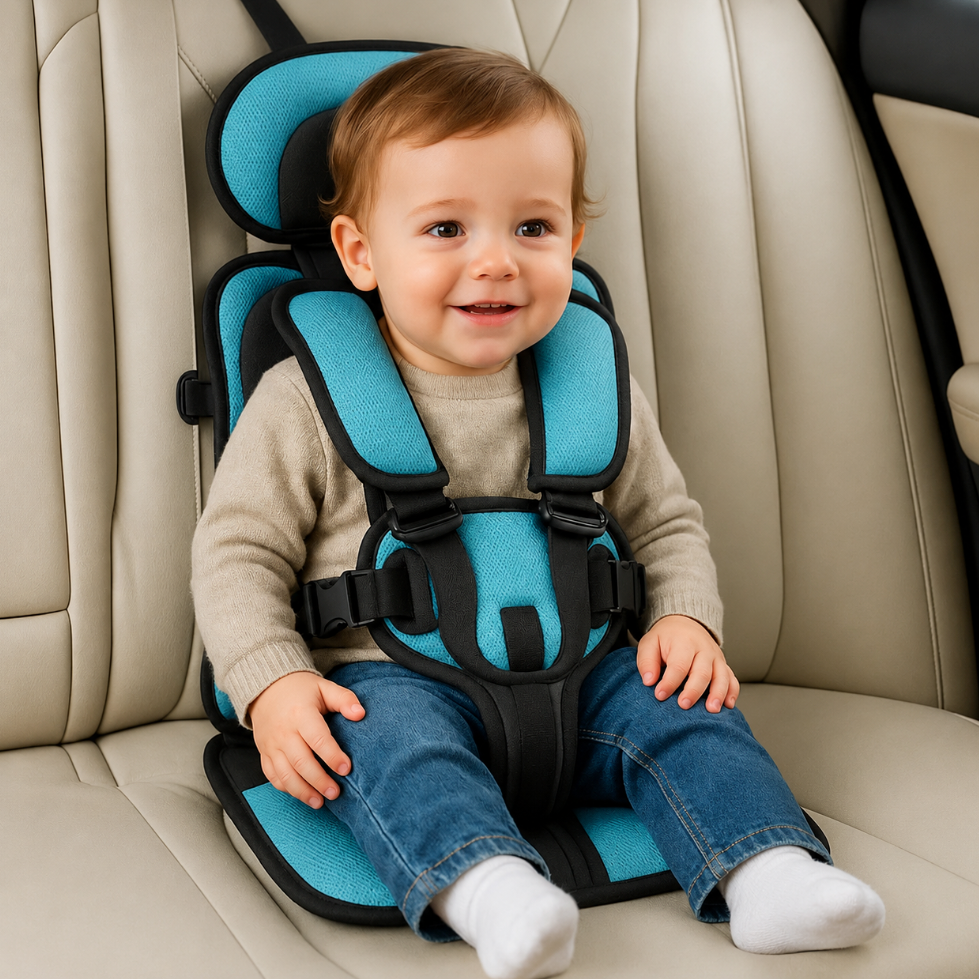 Foldable Child Travel Booster Seat with 5-Point Harness 1