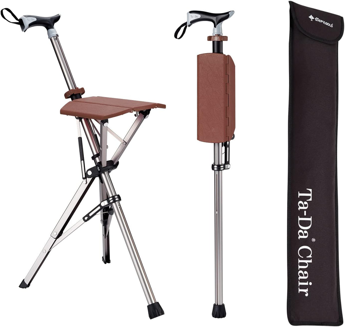 Foldable Trekking Pole with Built-In Seat — Lightweight 17