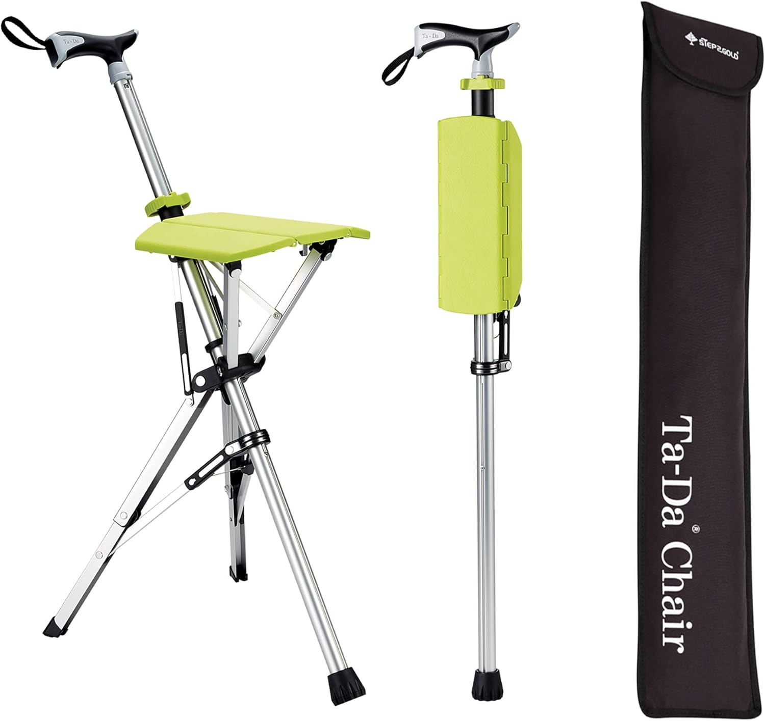 Foldable Trekking Pole with Built-In Seat — Lightweight 2