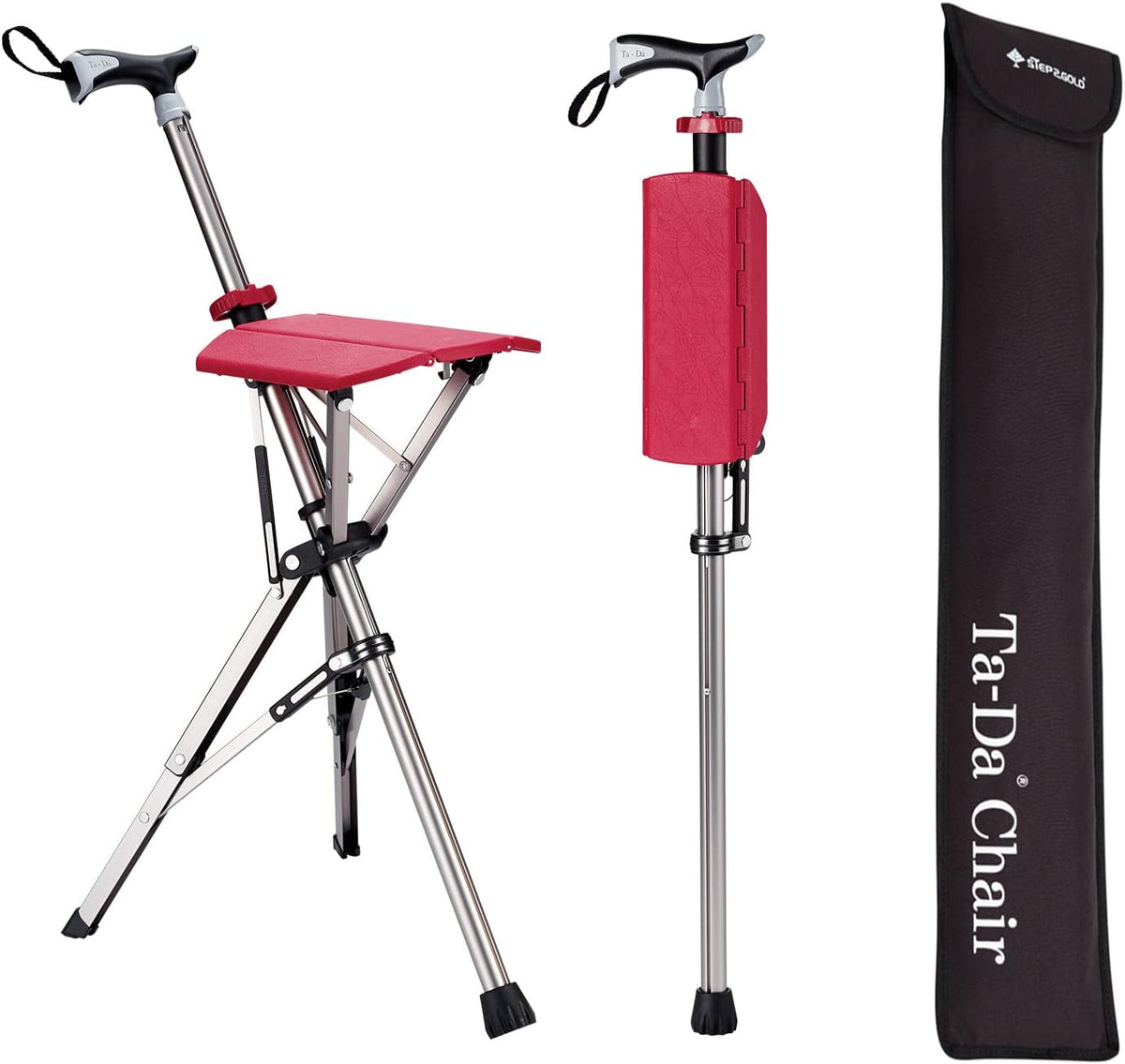 Foldable Trekking Pole with Built-In Seat — Lightweight 1