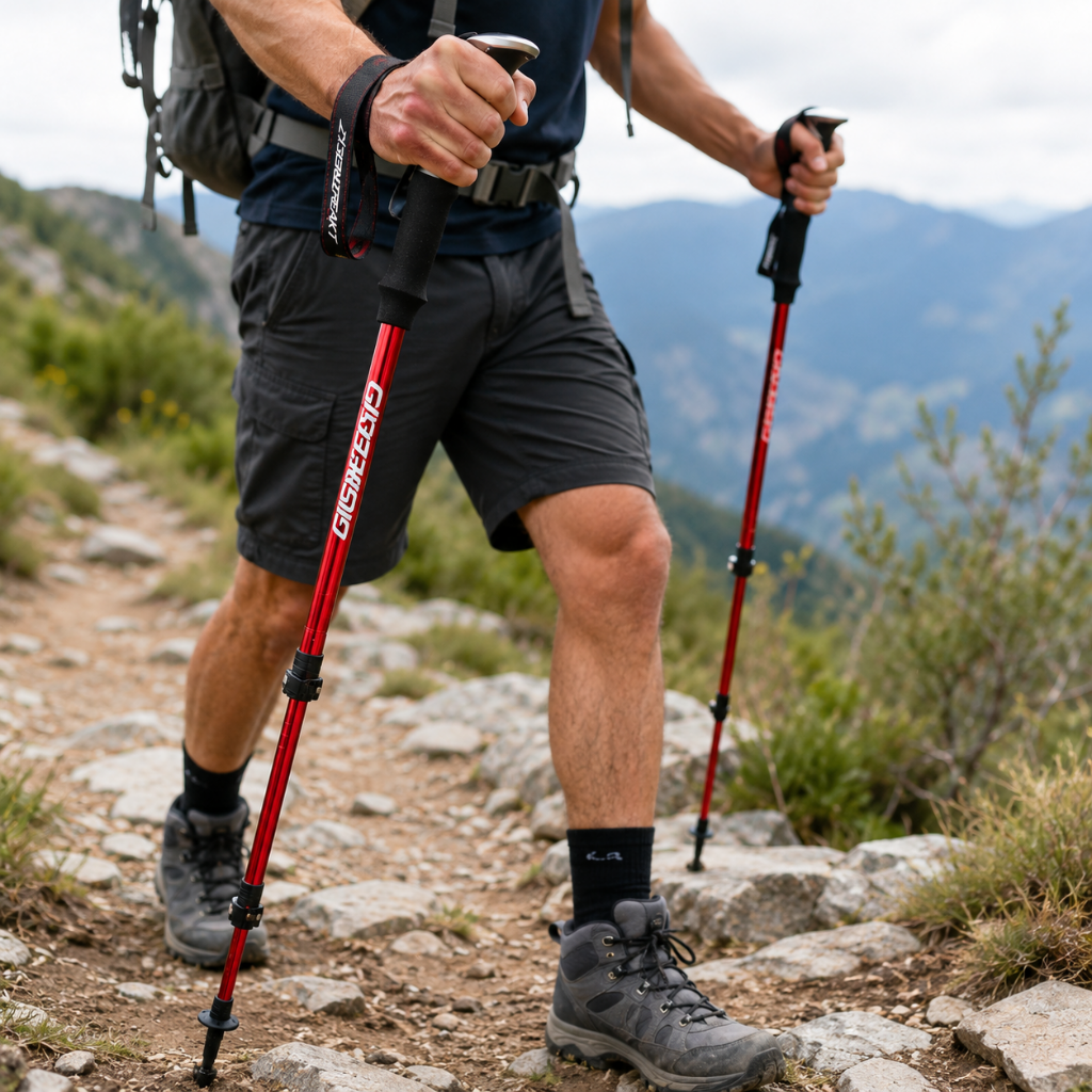 Foldable Trekking Poles — Adjustable Hiking Walking Sticks 7