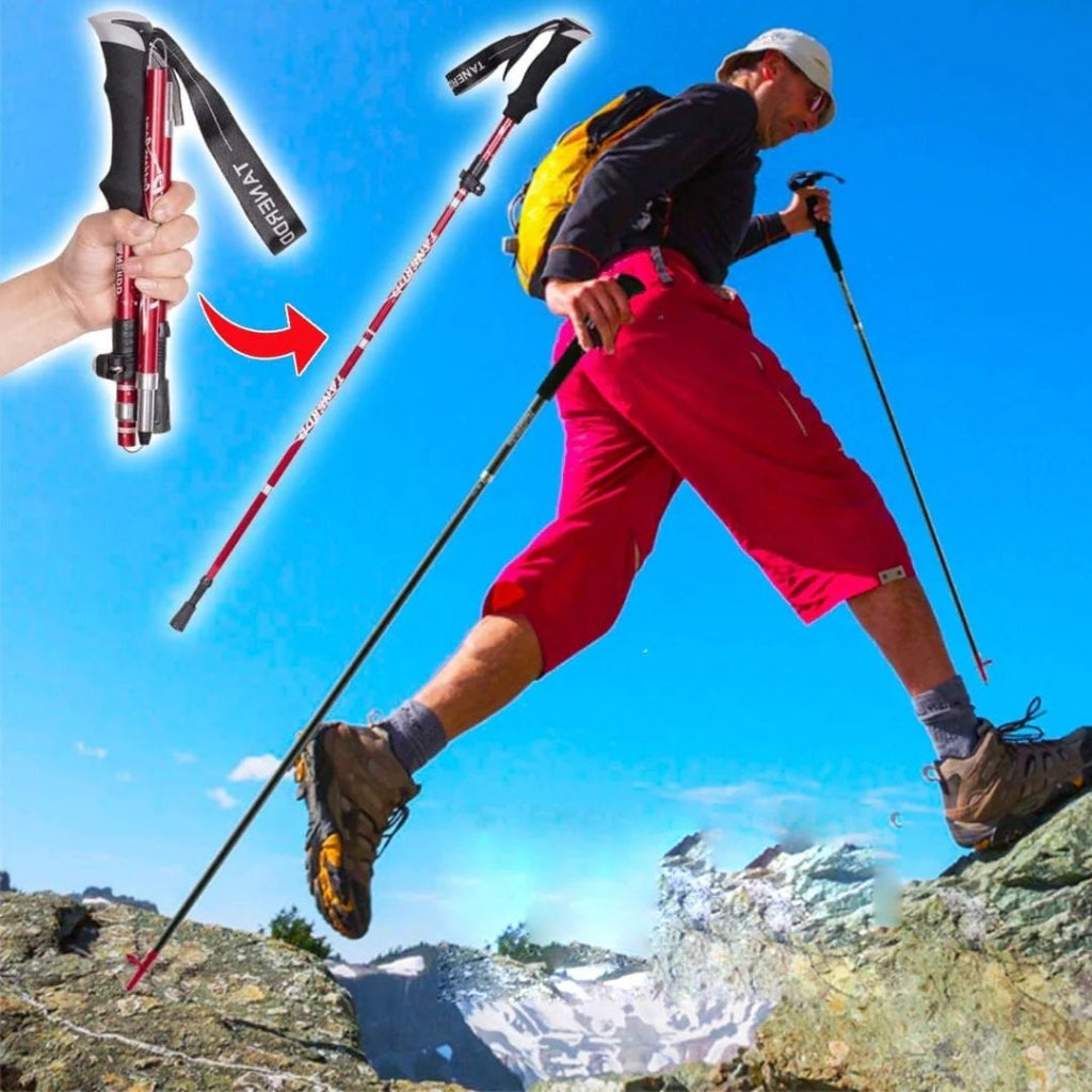 Foldable Trekking Poles — Adjustable Hiking Walking Sticks 9