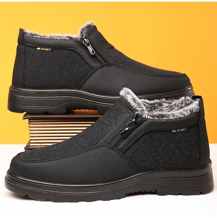 FROSTCLAD Men's Leather Winter Boots — Fur Lining & Anti-Slip Sole 2