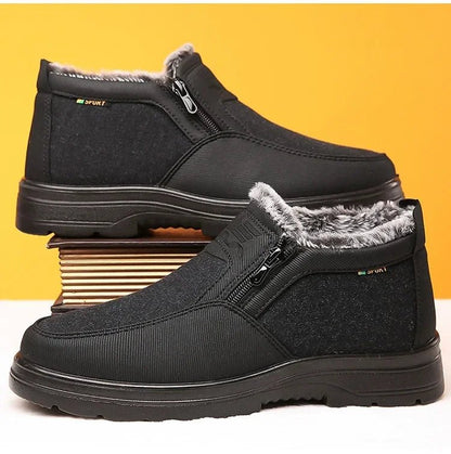 FROSTCLAD Men's Leather Winter Boots — Fur Lining & Anti-Slip Sole 2