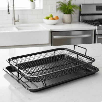 Air Fryer Accessories — FryMaster Non-Stick Stackable Rack Set 1