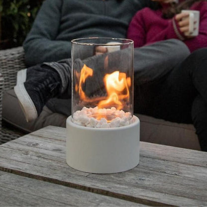 Glass Cylinder Tabletop Bioethanol Fireplace — Indoor & Outdoor 11