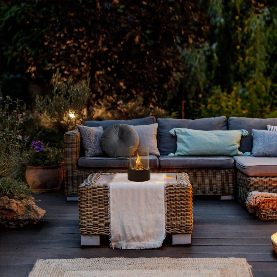 Glass Cylinder Tabletop Bioethanol Fireplace — Indoor & Outdoor 9