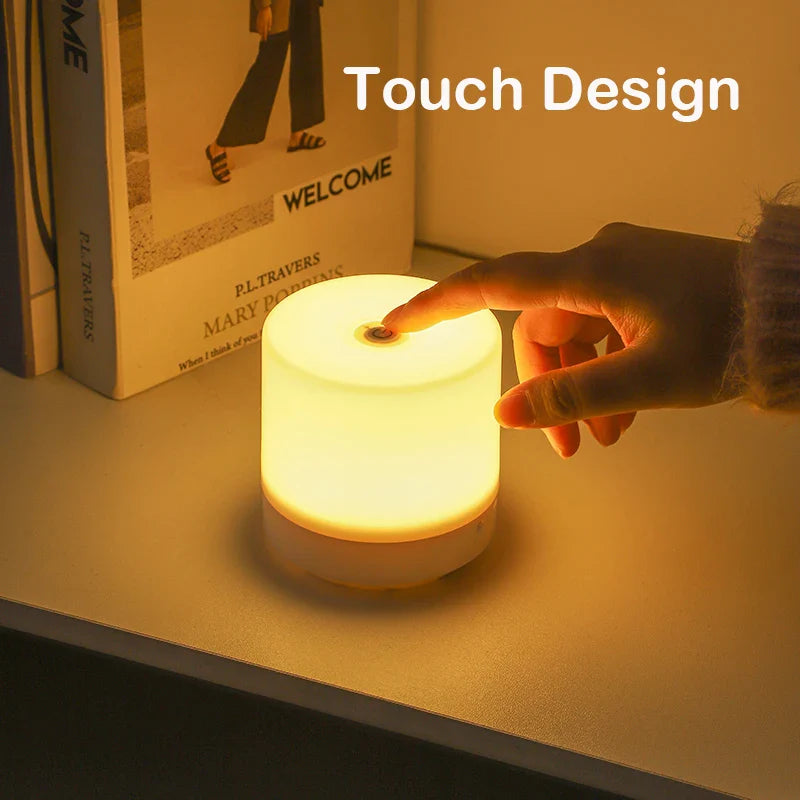 GlowEase Compact LED Night Light with Touch Dimming 3