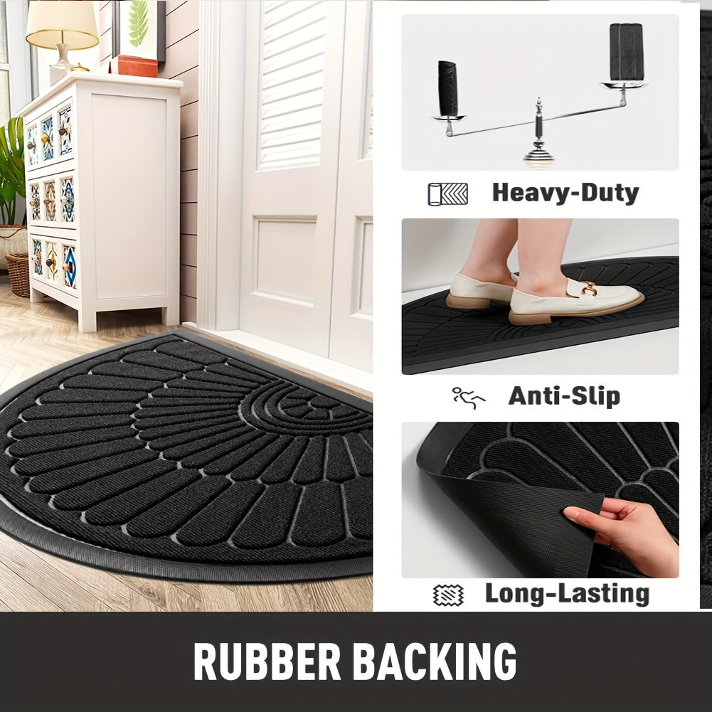 Half-Round Rubber Door Mat — Non-Slip Indoor & Outdoor Use 2