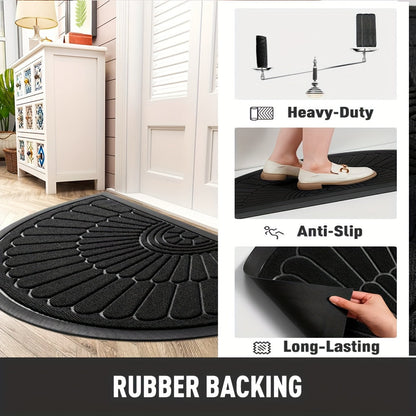 Half-Round Rubber Door Mat — Non-Slip Indoor & Outdoor Use 2