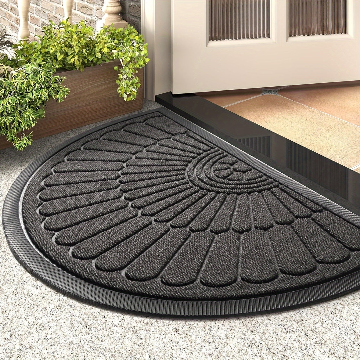 Half-Round Rubber Door Mat — Non-Slip Indoor & Outdoor Use 7