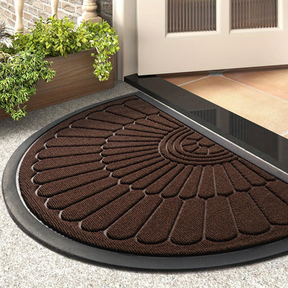 Half-Round Rubber Door Mat — Non-Slip Indoor & Outdoor Use 8