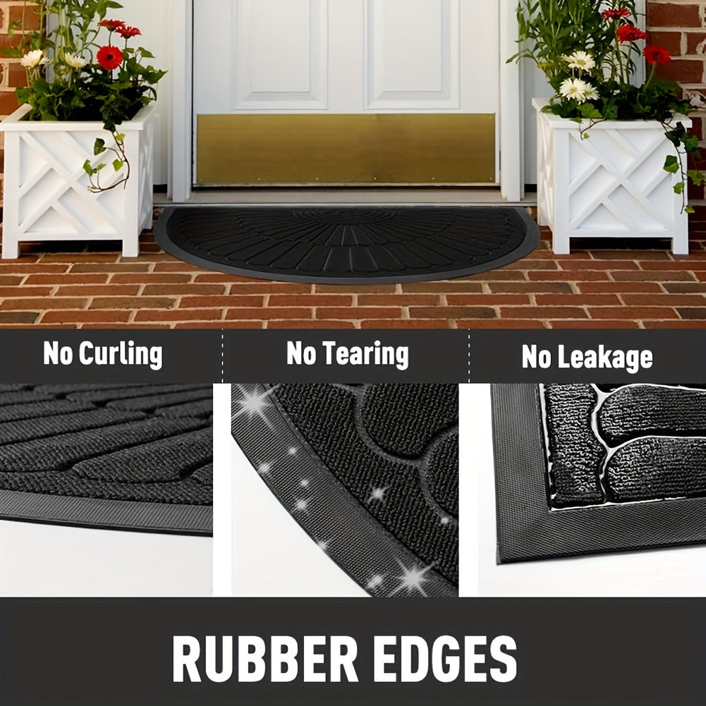 Half-Round Rubber Door Mat — Non-Slip Indoor & Outdoor Use 9