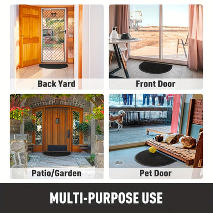 Half-Round Rubber Door Mat — Non-Slip Indoor & Outdoor 10