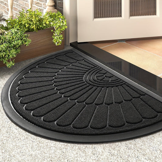 Half-Round Rubber Door Mat — Non-Slip Indoor & Outdoor 1