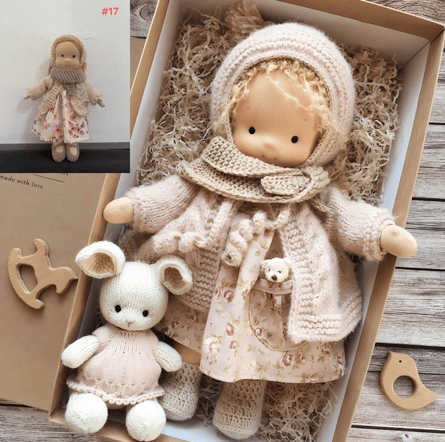 Handmade Waldorf Doll — Soft Natural Wool & Cotton 2