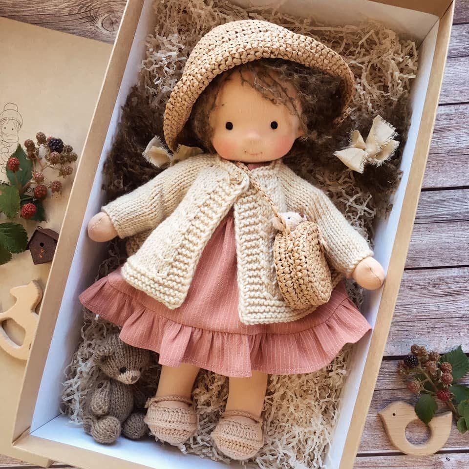 Handmade Waldorf Doll — Soft Natural Wool & Cotton 7