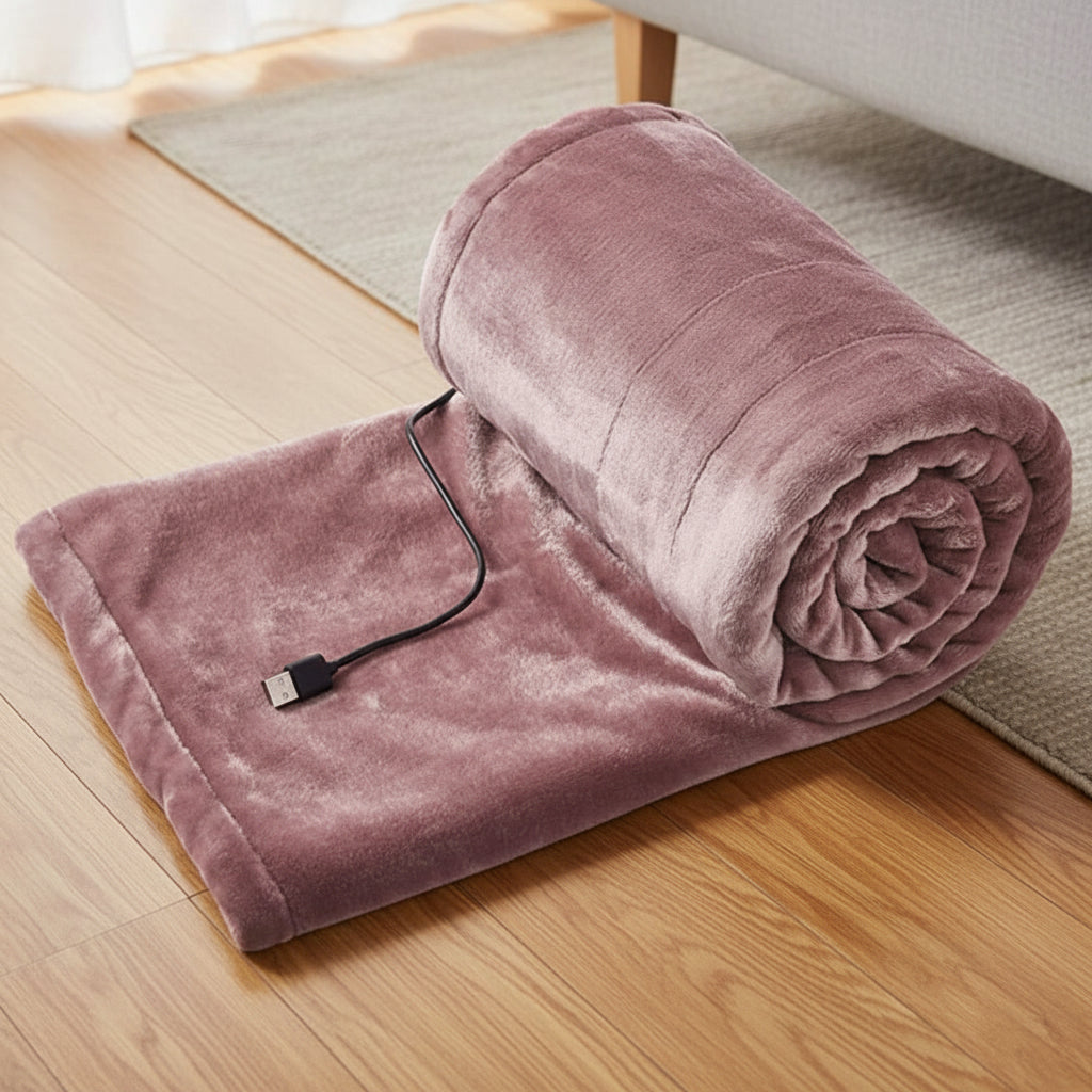HEATEASE USB Heated Blanket — 3 Heat Settings, Portable 1