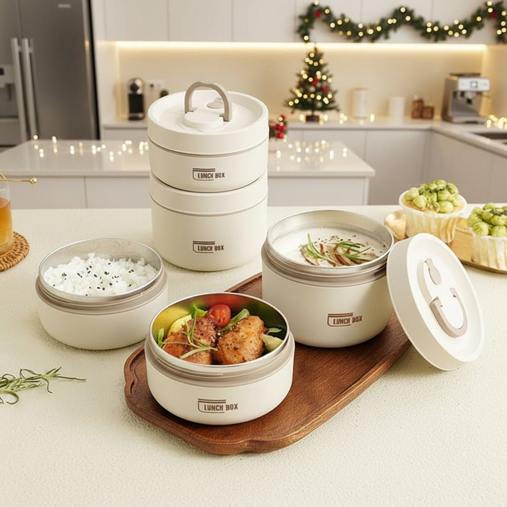HEATLOX Insulated Lunch Box — Double-Wall Stainless Steel 4h Warm 2