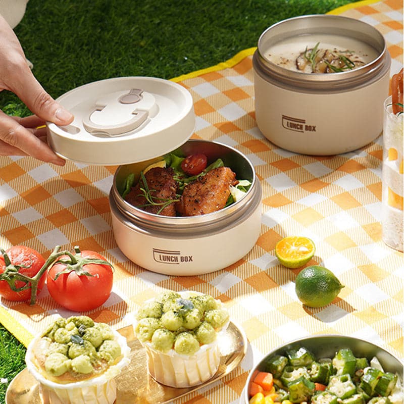 HEATLOX Insulated Lunch Box — Double-Wall Stainless Steel 4h Warm 5