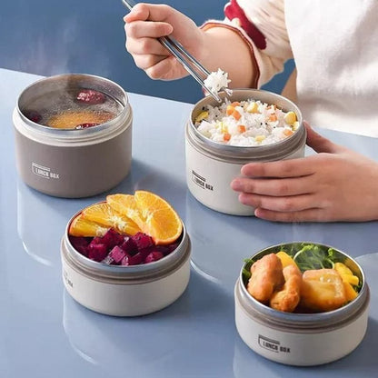 HEATLOX Insulated Lunch Box — Double-Wall Stainless Steel 4h Warm 6