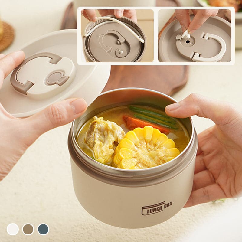HEATLOX Insulated Lunch Box — Double-Wall Stainless Steel 4h Warm 8