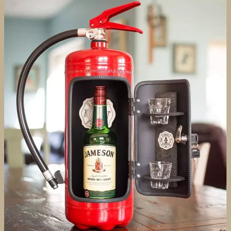 Mini Bar Hidden in Fire Extinguisher Design — Bottle Storage 4
