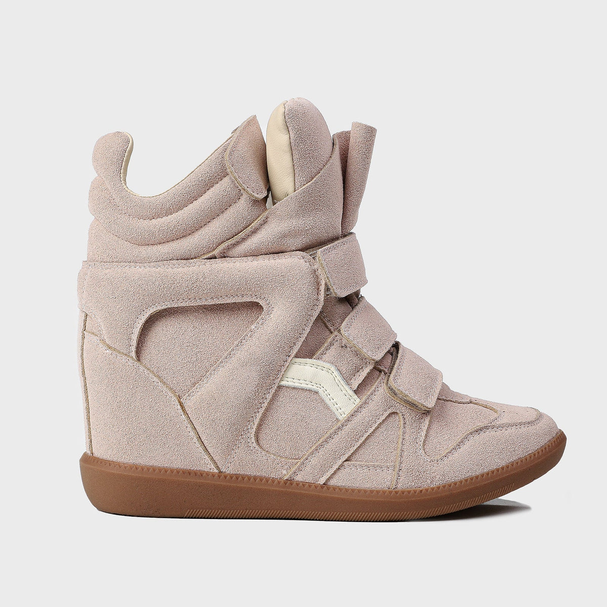 Wedge Sneakers Women — Hidden 5cm Heel High-Top Velcro 15