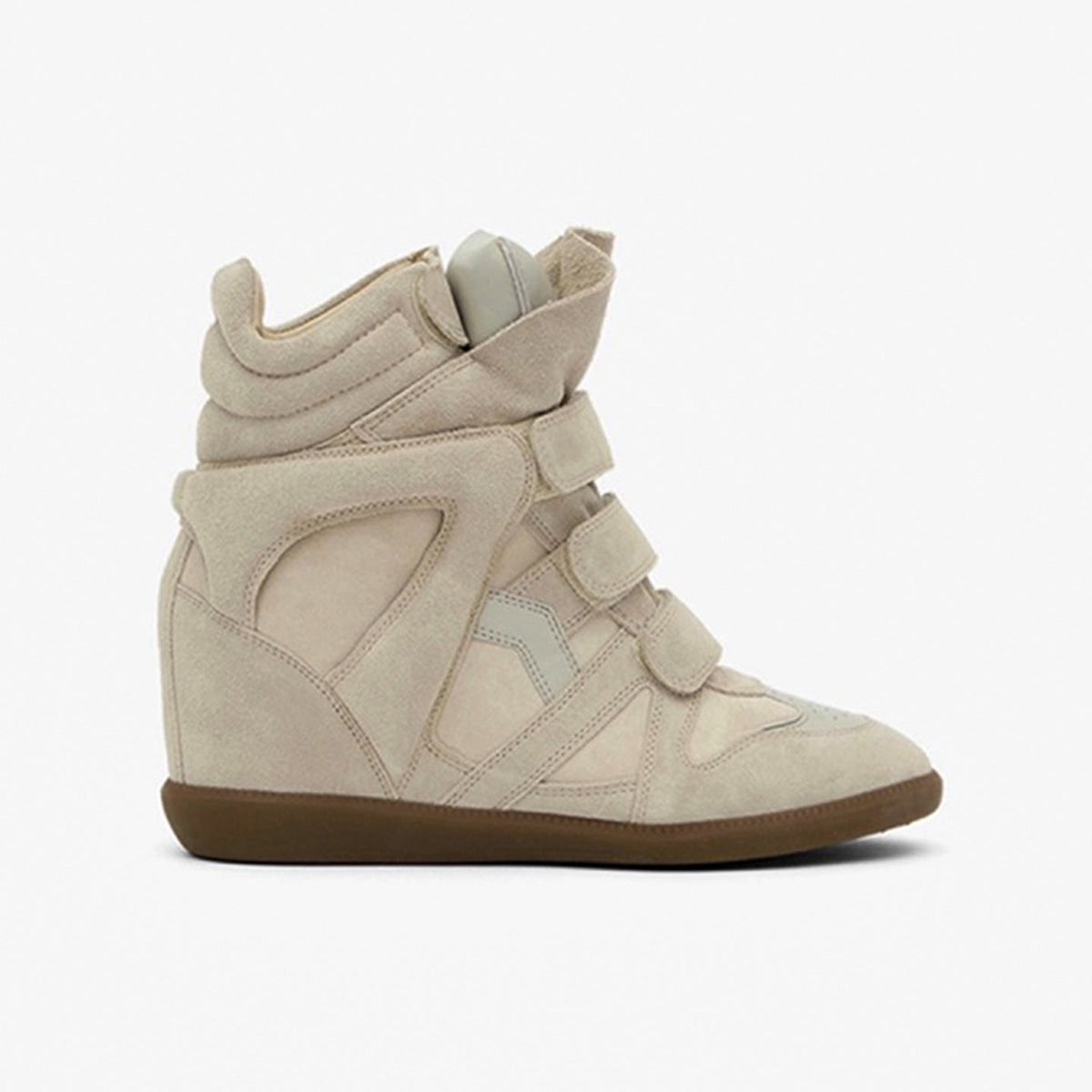 Wedge Sneakers Women — Hidden 5cm Heel High-Top Velcro 8