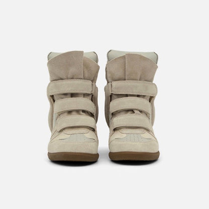 Wedge Sneakers Women — Hidden 5cm Heel High-Top Velcro 9