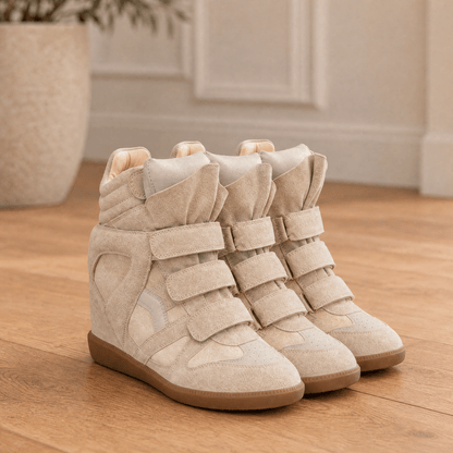 Wedge Sneakers Women — Hidden 5cm Heel High-Top Velcro 1