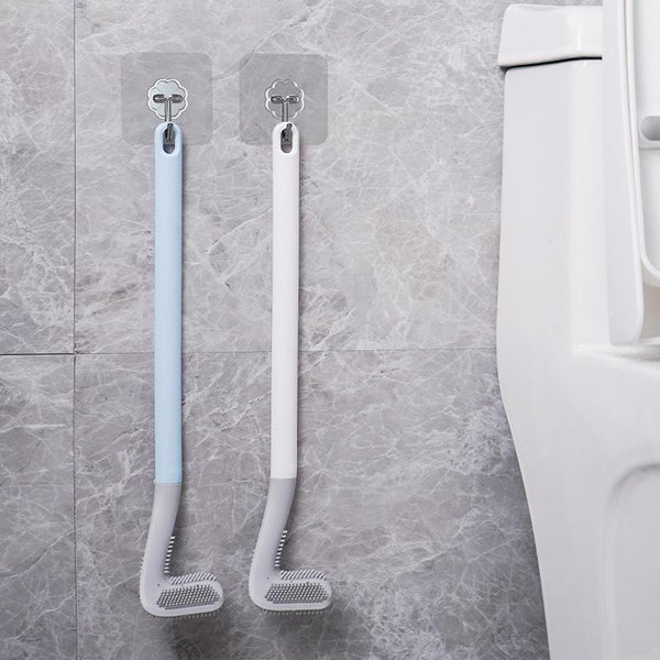 HygieneSwipe Flexible Flat-Head Toilet Brush & Wall Holder 11